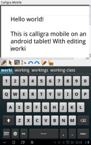 Ein erster Schritt: Marijn Kruisselbrink hat das KDE-Office Calligra auf einem Android-Tablet zum Funktionieren gebracht.