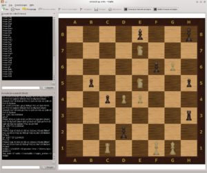 Abb. #: Matt! Die Schach-Engine Scorpio26 hat sich vom spielstarken Crafty in die Falle locken lassen.