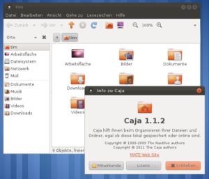 Abbildung 1: Sieht aus wie Nautilus – unter Maté heißt der Dateimanager aber Caja.