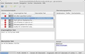 Abbildung 2: Trotz vieler nützlicher Features erscheint die aktuelle Version von Gtranslator nicht immer ausgereift.