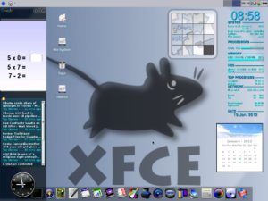 Abbildung 4: Auch XFCE kommt mit Gadgets bestens klar.
