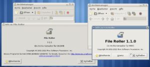 Abbildung 5: Welcher Archivmanager aus welchem Desktop stammt, das verrät erst ein Blick ins jeweilige Info-Fenster.