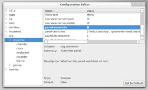 Abbildung 9: Unter Cinnamon 1.1.3 gilt es die Einstellungen noch umständlich über den <code srcset=