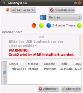 Abbildung 1: Die Lokalisierung von Multisystem erweist sich beim Umstellen auf die deutsche Sprache als nicht konsistent, was aber das Bedienen nicht einschränkt.