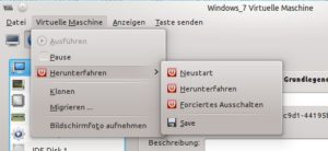 Abbildung 10: Pausieren, Klonen, Migrieren und Herunterfahren – über einen eigenen Eintrag im Virt-Manager-Menü.