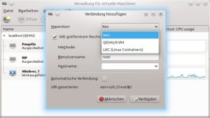Abbildung 11: Xen, KVM, LXC – welche Virtualisierung darf's denn sein?