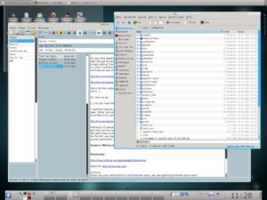 Abbildung 3: Anpassungsfähigkeit in Aktion: gestartet in KDE öffnet MyNotex Links auf Verzeichnisse mit Dolphin.