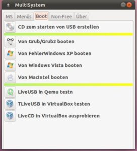 Abbildung 6: Multisystem erlaubt das Anlegen einer Boot-CD, die den Start von USB-Medien ermöglicht.