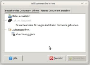 Abbildung 6: Der Assistent von Glom hilft beim Erstellen neuer Projekte.