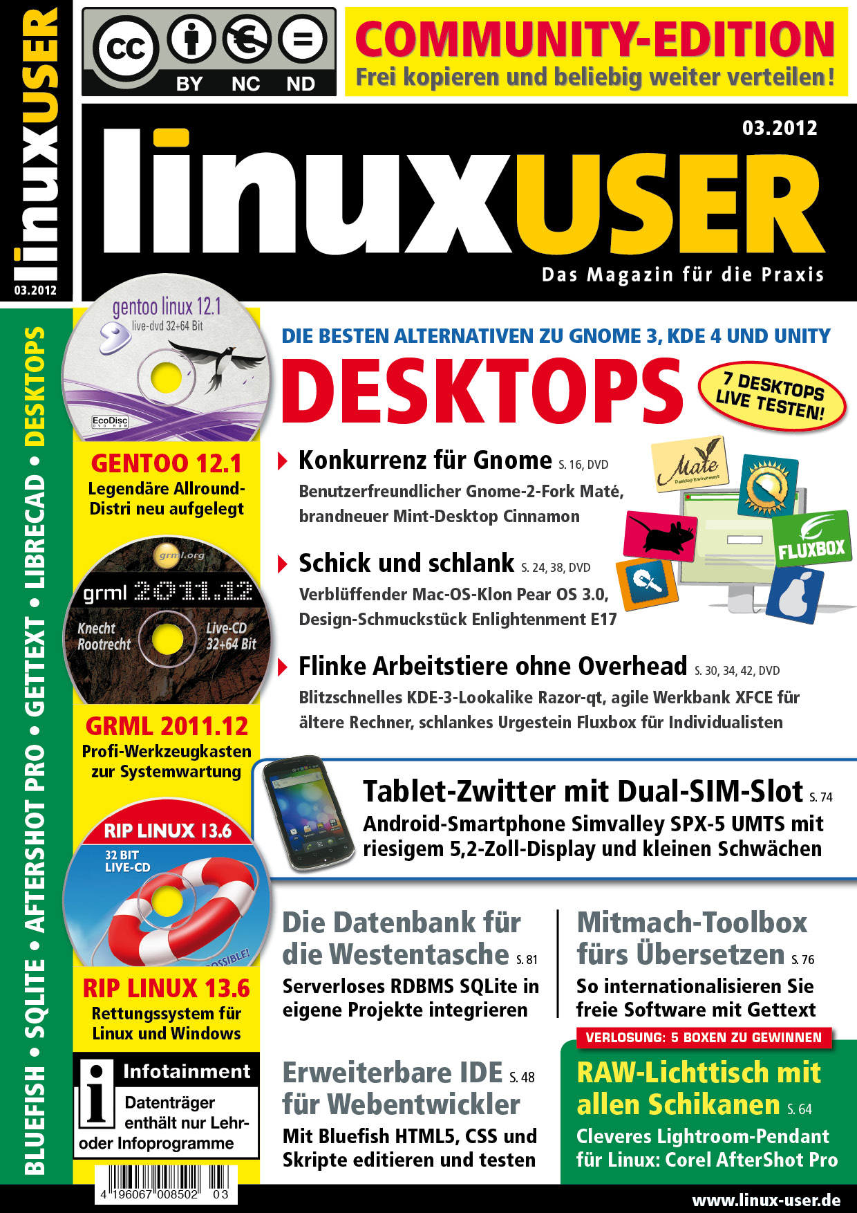 Heftcover LinuxUser Community Edition 03/2012