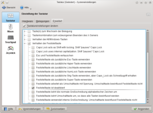 Diese Einstellung bringt die Feststelltaste unter KDE zum Schweigen.