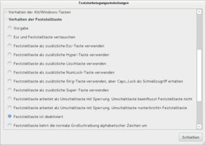 Und hier die entsprechende Einstellung für Gnome/Unity