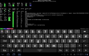 Abbildung 2: Das Duo Hacker's Keyboard und ConnectBot verbindet Ihr Mobilgerät mit einem Linux-Rechner über SSH.