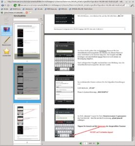 Abbildung 3: Rekonq integriert sich optimal in den KDE-Desktop. Hier verwendet der Browser den PDF-Betrachter Okular.