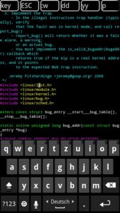 Abbildung 4: Vim Touch ist der perfekte Editor für Software-Entwickler.
