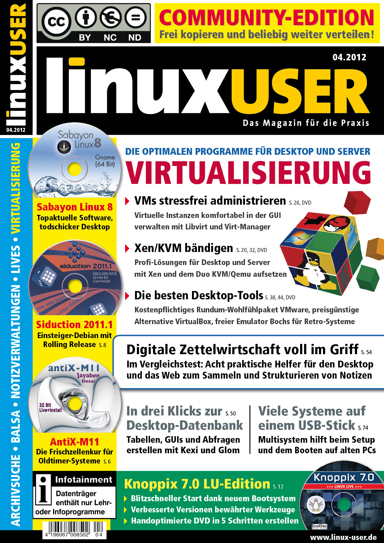 Heftcover LinuxUser Community Edition 04/2012