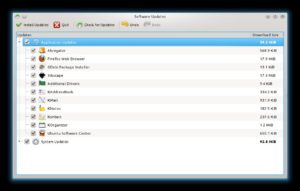 Der Update-Manager der Muon Suite zeigt für jede anstehende Aktualisierung das Changelog an. (Bild: Jonathan Thomas)