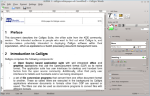 Die freie Bürosuite Calligra besitzt eine komplett neu implementierte Layout-Engine für das ODF-Format.