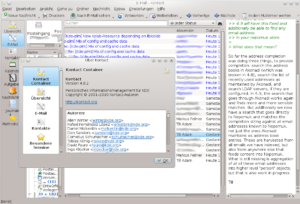 Kontact aus KDE 4.8.2 im Einsatz auf Open Suse Tumbleweed.