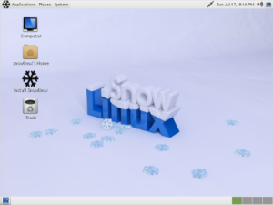 Eisig: Snowlinux 2 bringt Gnome 2.x mit eigenem Theme mit.