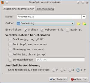 Abbildung 11: Über die Erweiterung ScrapBook laden Sie gleich komplette Webseiten herunter. Das ist besonders praktisch für Dokumentationen, ein paar Fallstricke gibt es hier aber auch.