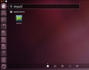 Abbildung 2: MyUnity rufen Sie am einfachsten über das Dash auf.