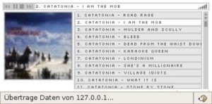 Abbildung 3: Der Pop-up-Flashplayer bietet Standardfunktionen zum Abspielen von Musik.
