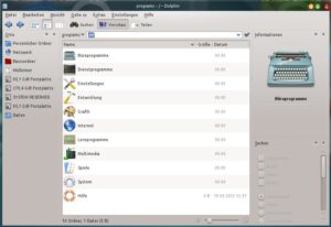 Abbildung 3: Dolphin lässt sich auch als Programmstarter nutzen.