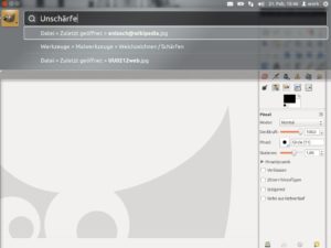 Abbildung 3: Eine wirkliche Option ist das HUD (Head-up-Display). Es durchsucht die Menüeinträge von Anwendungen, Sie starten es auf Wunsch über <code srcset=