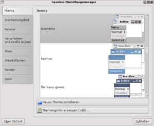 Abbildung 3: Obconf hilft Ihnen beim Testen des Themas.