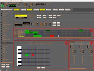 Abbildung 4: OrDrumbox ist ein leistungsfähiger Drum-Sequencer mit angenehmer Bedienung. Er beinhaltet allerdings keine Effekt-Plug-ins und arbeitet nicht mit dem von Musikern geschätzten Sound-Server Jack zusammen.
