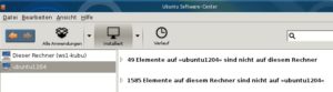 Abbildung 4: Die Software-Ausstattung der beiden gezeigten Ubuntu-PCs differiert deutlich.