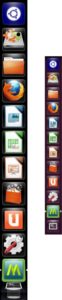 Abbildung 4: Große Icons, das aktive Programm hervorgehoben und schwarzer Hintergrund, oder klein auf transparentem Hintergrund – MyUnity beherrscht beides.