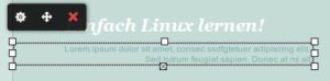 Abbildung 4: Webbuilder behandelt Texte, Bilder und Widgets als einzelne Elemente, die Sie in einem Rutsch bearbeiten. Dafür steht Ihnen das gezeigte Menü zur Verfügung.