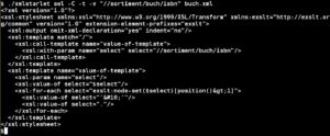 Abbildung 5: Ausgabe des on-the-fly erzeugten XSLT-Templates.
