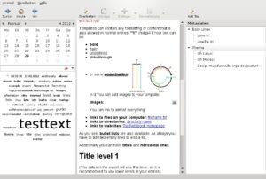 Abbildung 5: RedNotebook speichert Notizen aller Art ansprechend formatiert und sorgt dafür, dass sie bei Bedarf leicht wiederzufinden sind.