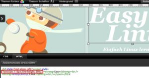 Abbildung 5: Es ist auch im Webbuilder möglich, eigenen HTML- und CSS-Code zu ergänzen.