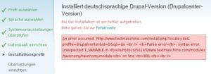 Abbildung 7: Eine Fehlermeldung im Installer zwingt uns eine Google-Suche auf. In diesem Fall hat zum Glück schon jemand eine Lösung für das Problem parat.