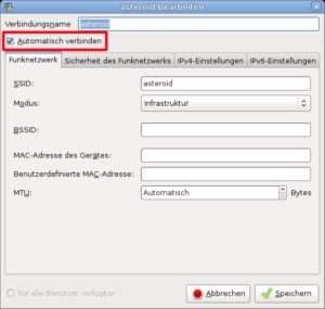 Abbildung 8: Wenn Knoppix nach dem Booten nicht automatisch eine Netzwerkverbindung aufbaut, fehlt vielleicht ein Häkchen in der Konfiguration.