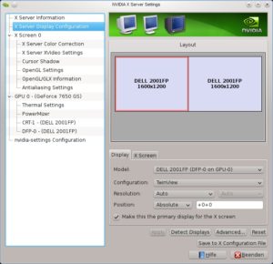 Abbildung 9: Nvidia bringt mit seinem proprietären Treiber auch ein Tool mit, das die Einrichtung des Zweitmonitors übernimmt.
