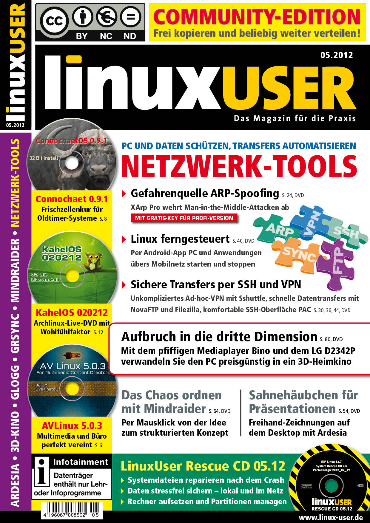 Heftcover LinuxUser Community Edition 05/2012