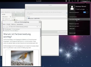 Abbildung 1: Die neue Farbverwaltung in Fedora 17 sorgt für bessere Qualität auf Bildschirm und Drucker. Die Hilfe dazu erläutert die Funktionen vorbildlich.