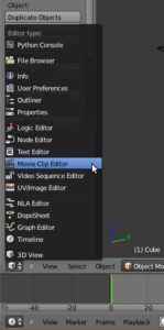 Abbildung 1: Die Tracking-Funktionen von Blender finden sich im <code srcset=