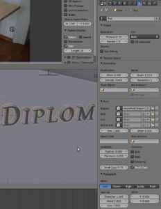 Abbildung 18: Die Text-Optionen von Blender.