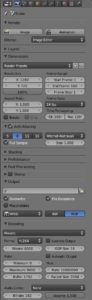 Abbildung 19: Die Render-Optionen von Blender.