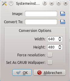 Abbildung 5: Grub2-Editor bringt eine spezielle Funktion mit, über die Sie aus jedem beliebigen Bild ein Wallpaper für das Bootmenü erstellen.