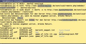 Abbildung 8: Einmal eingerichtet, erleichtert WebDAV die Arbeit mit OwnCloud.