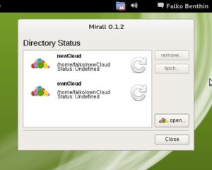 Abbildung 9: Der aus dem OpenSuse-Umfeld stammende OwnCloud-Client Mirall übernimmt die Installation von OwnCloud auf dem Webspace.