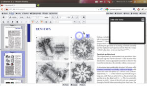 Das Recherche-Tool I, Librarian kombiniert einen PDF-Viewer mit einer Datenbank-Webanwendung.