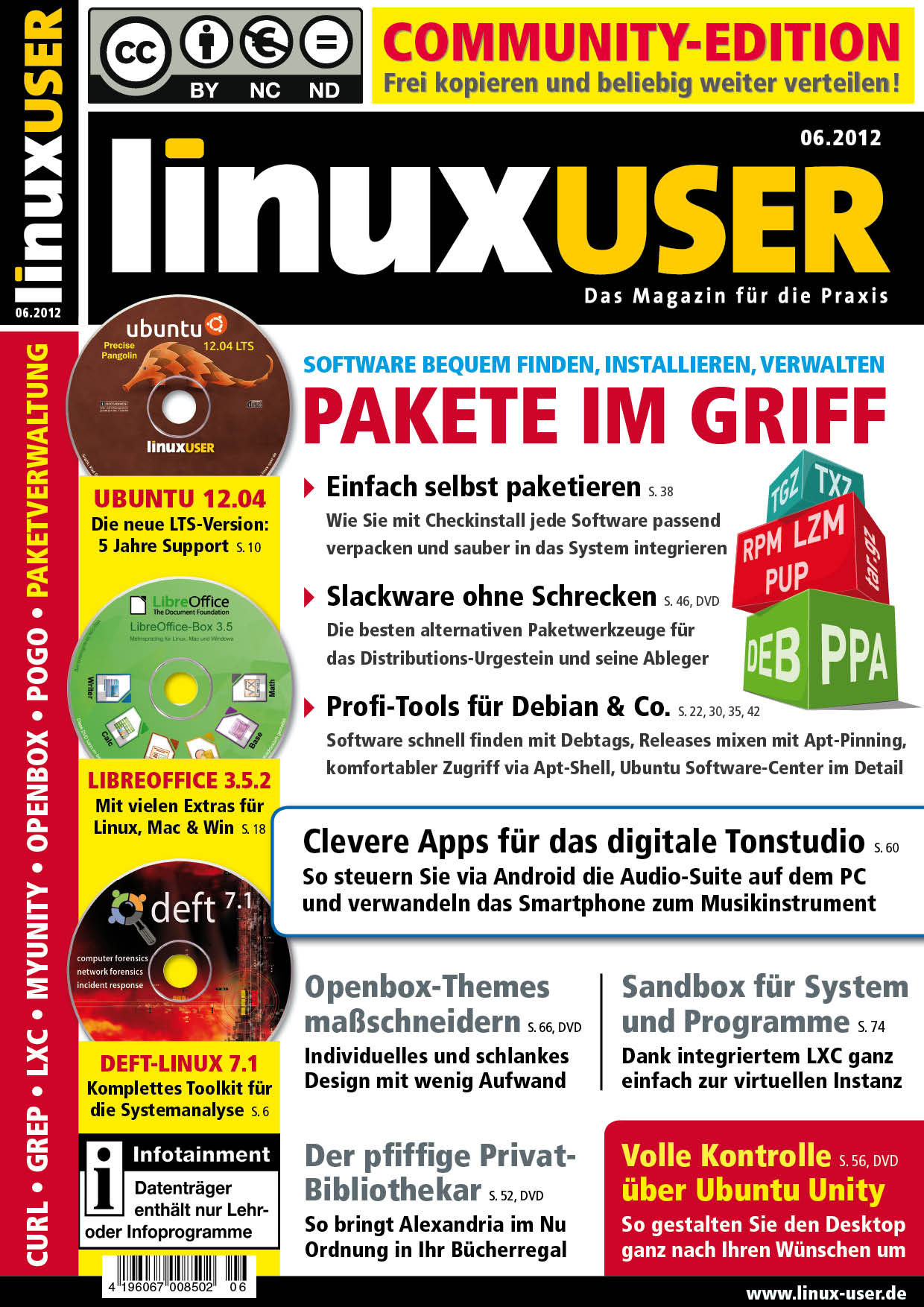 Heftcover LinuxUser Community Edition 06/2012